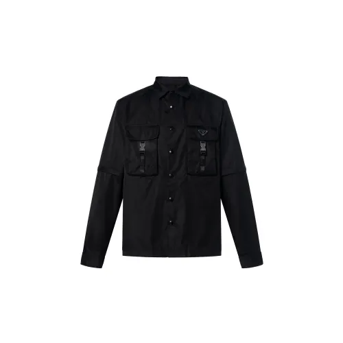 Prada Re-Nylon triangle-logo shirt