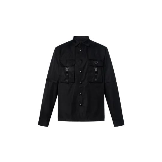 Prada Re-Nylon triangle-logo shirt