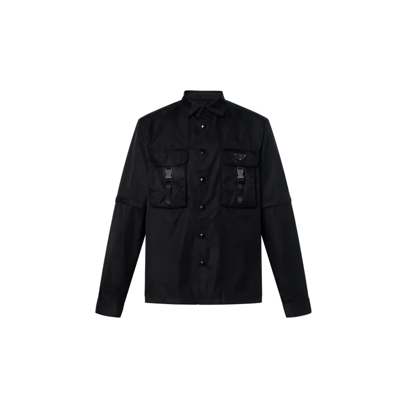 Prada Re-Nylon triangle-logo shirt