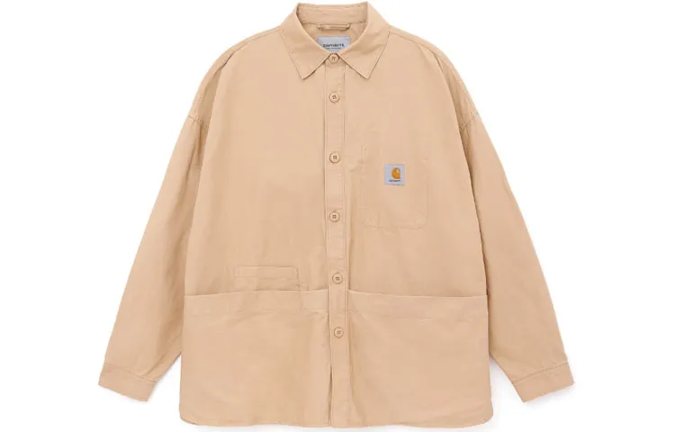 Carhartt WIP Shirts Men's Khaki Lapel Moderate Workwear