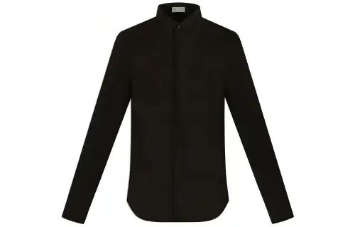 DIOR Quarterly New Products Shirts Men's Black Pointed Collar Moderate Shirt