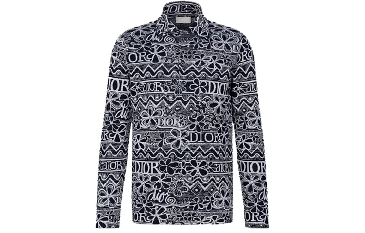 Dior x Shawn Stussy patterned long-sleeve shirt