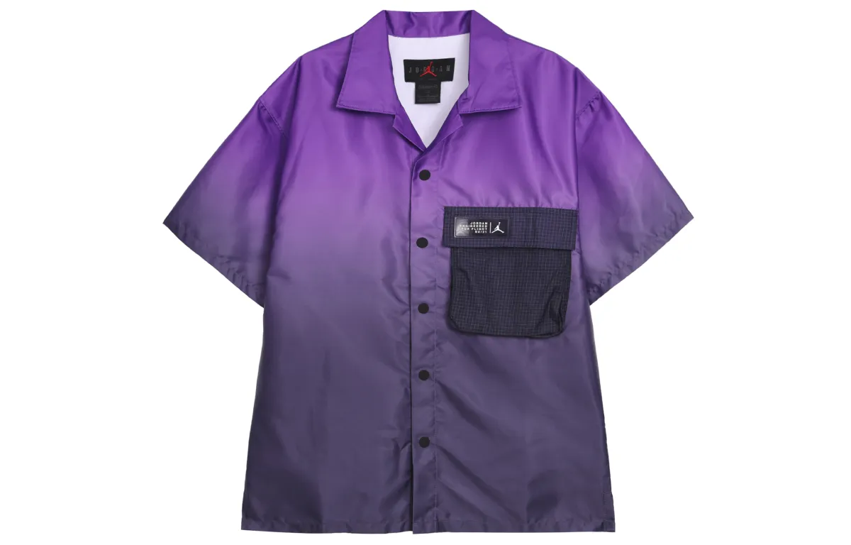 Jordan ESSENTIALS Shirts Men's Purple Lapel Moderate Straight Fit