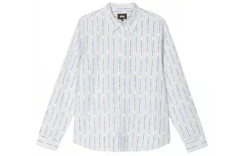 Stussy Shirts Men's White Square Collar Moderate Shirt