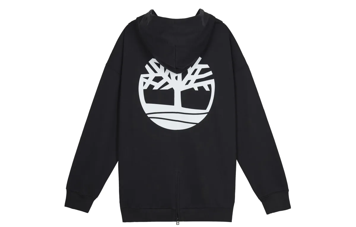 Timberland Sweatshirts Men's Black Hooded Moderate Regular
