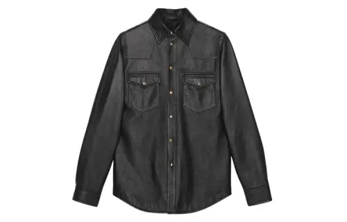 GUCCI Shirts Men's Black Polo Collar Moderate Other