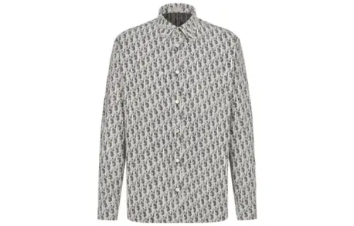 DIOR Quarterly New Products Shirts Men's Print Lapel Moderate Shirt