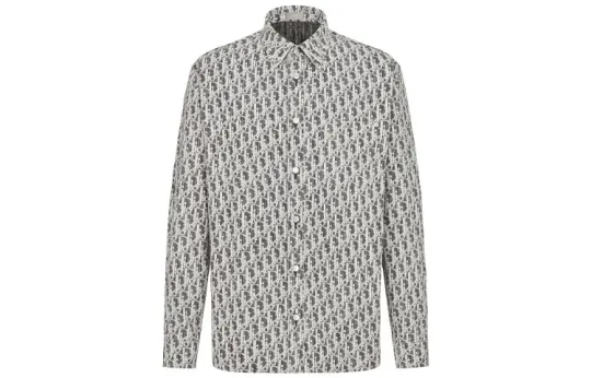 DIOR Quarterly New Products Shirts Men's Print Lapel Moderate Shirt