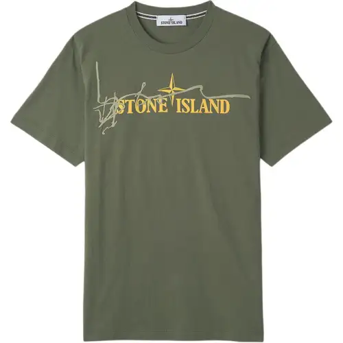 STONE ISLAND T Shirt Men's Army Green