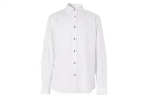 Burberry Shirts Men's White Pointed Collar Moderate Other