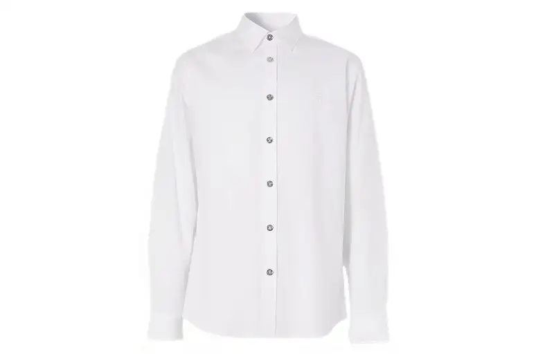 Burberry Shirts Men's White Pointed Collar Moderate Other
