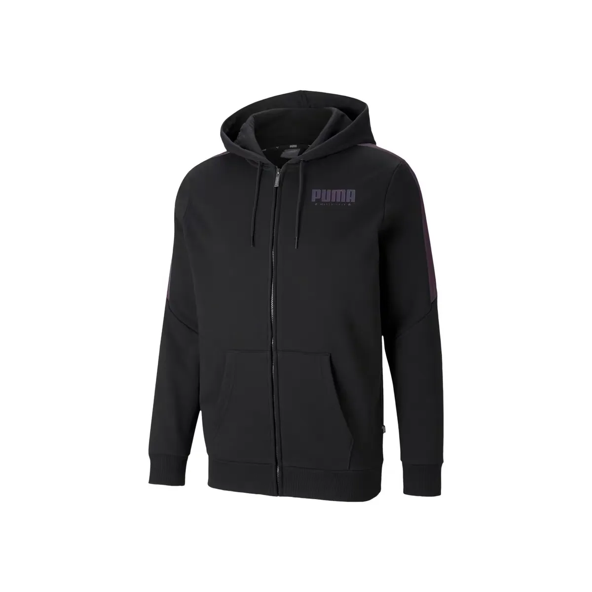 PUMA Sweatshirts Men's Black Hooded Moderate Straight Fit