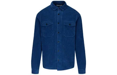 STONE ISLAND Shirts Men's Blue Lapel Moderate Other