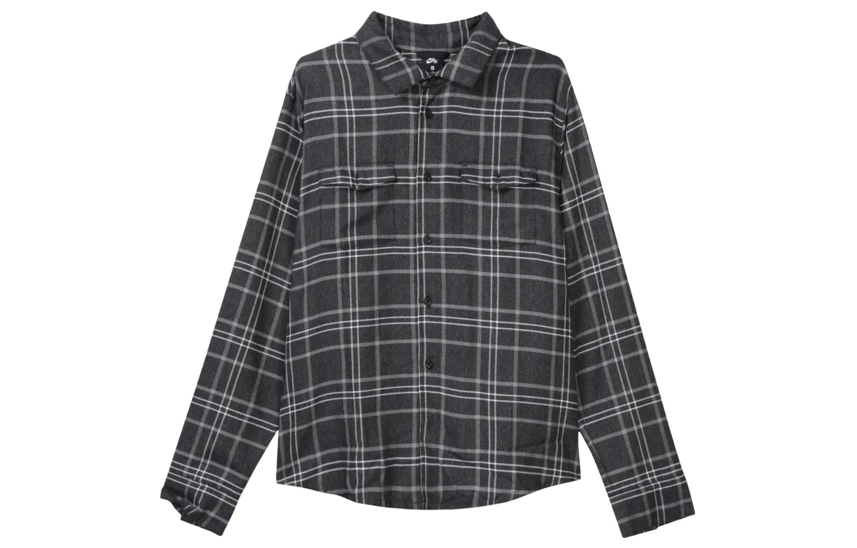 Nike Shirts Men's Black Lapel Moderate Shirt