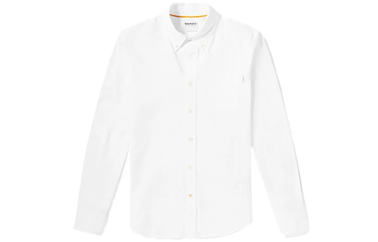 Timberland Shirts Men's White Square Collar Moderate Straight Fit