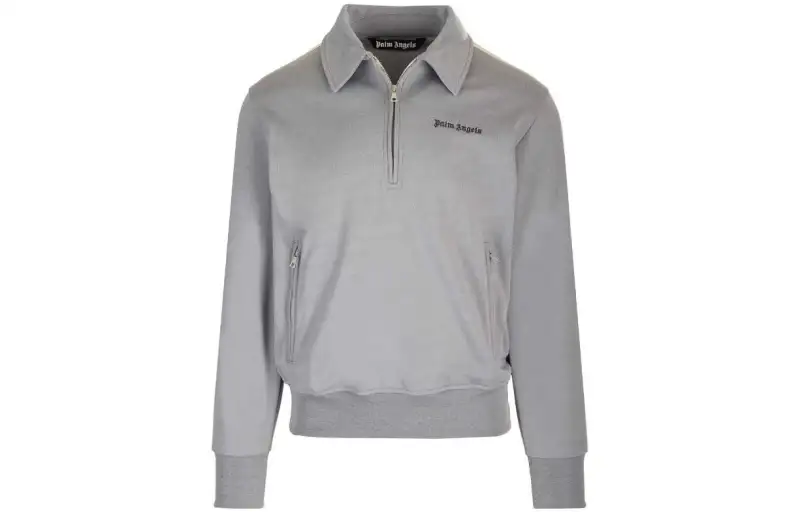 PALM ANGELS Logo-embroidered Side-stripe Sweatshirt
