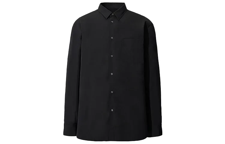 UNIQLO Jil Sander Shirts Men's Black Moderate Shirt