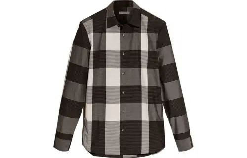 Burberry Shirts Men's Black Lapel Moderate Other