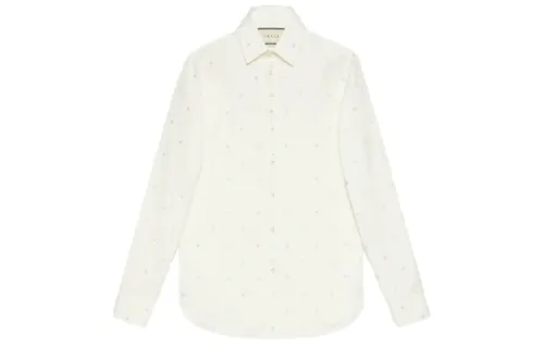 GUCCI Shirts Men's Ecru Lapel Moderate Other
