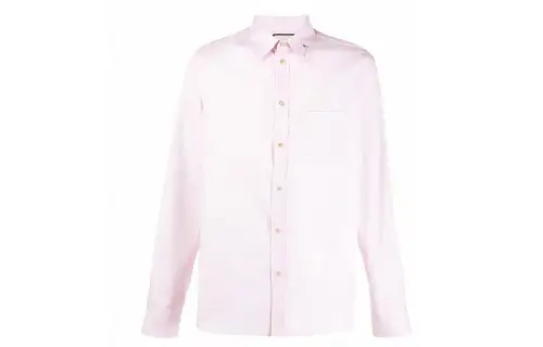 GUCCI Shirts Men's Pink Pointed Collar Moderate Shirt