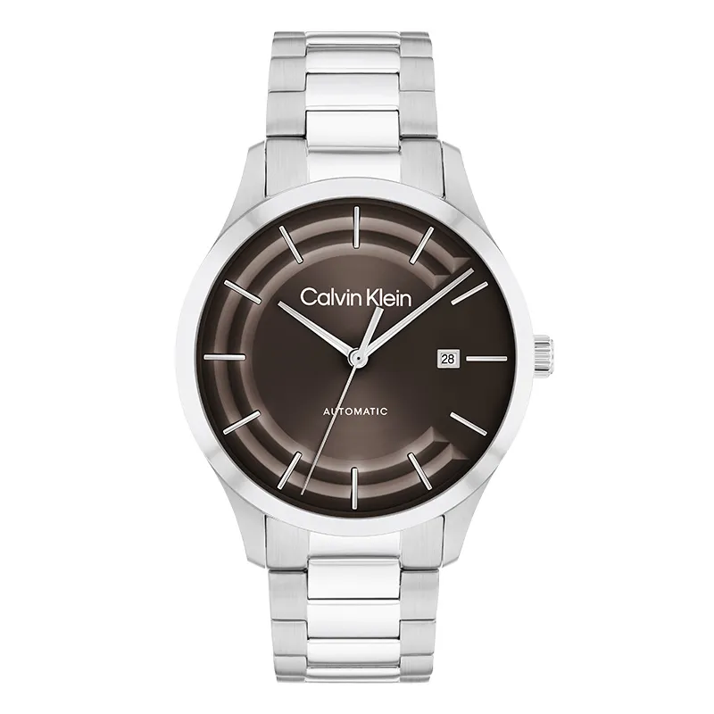 CALVIN KLEIN Knight Wrist Watches Automatic Mechanical Movement Steel Strap 40mm Tan Watch Dial Unisex 30m Waterproof