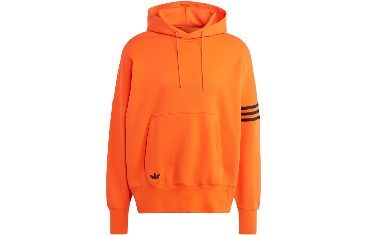 Adidas Originals Neuclassics Sweatshirts Men's Orange Hooded Moderate Straight Fit