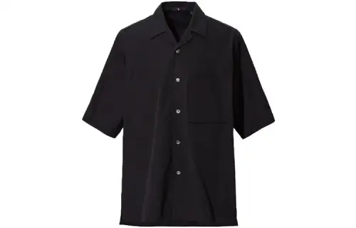 UNIQLO X JIL SANDER Jil Sander Shirts Men's Black Lapel Moderate Shirt