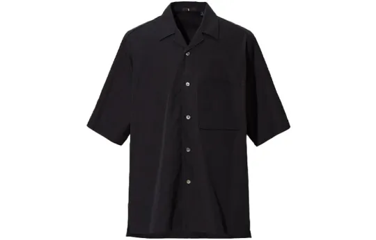 UNIQLO X JIL SANDER Jil Sander Shirts Men's Black Lapel Moderate Shirt