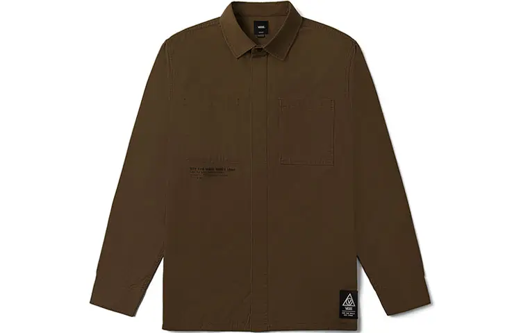 Vans Shirts Men's Brown Lapel Moderate Other