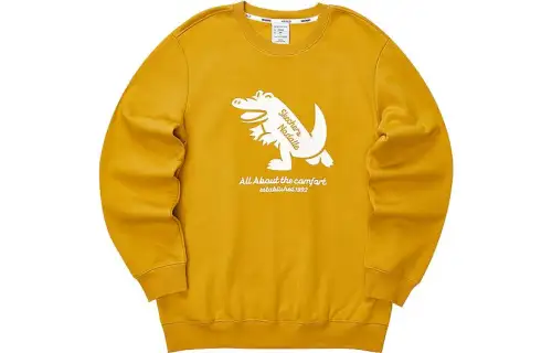 Skechers Funny Monster Sweatshirts Unisex Gold/00UV Crew Neck Moderate Regular