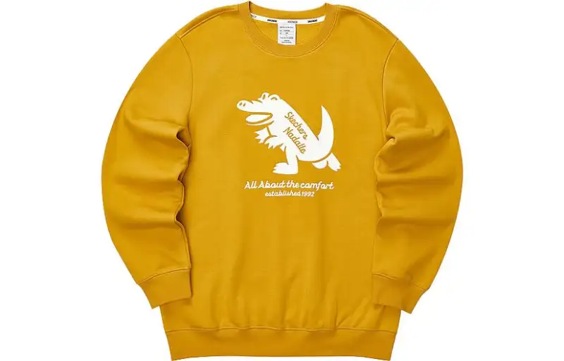 Skechers Funny Monster Sweatshirts Unisex Gold/00UV Crew Neck Moderate Regular