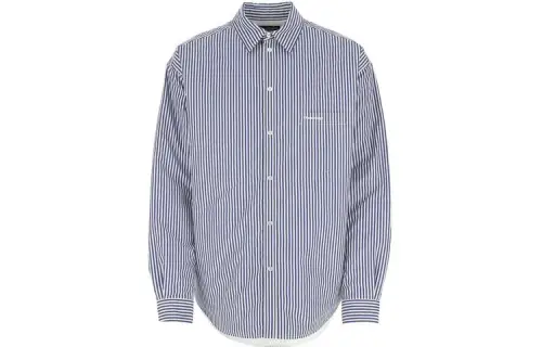 Balenciaga Shirts Men's Blue Lapel Moderate Other