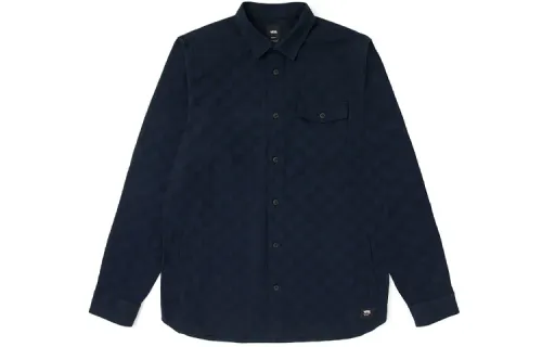 Vans Shirts Men's Dark Blue Pointed Collar Moderate Denim