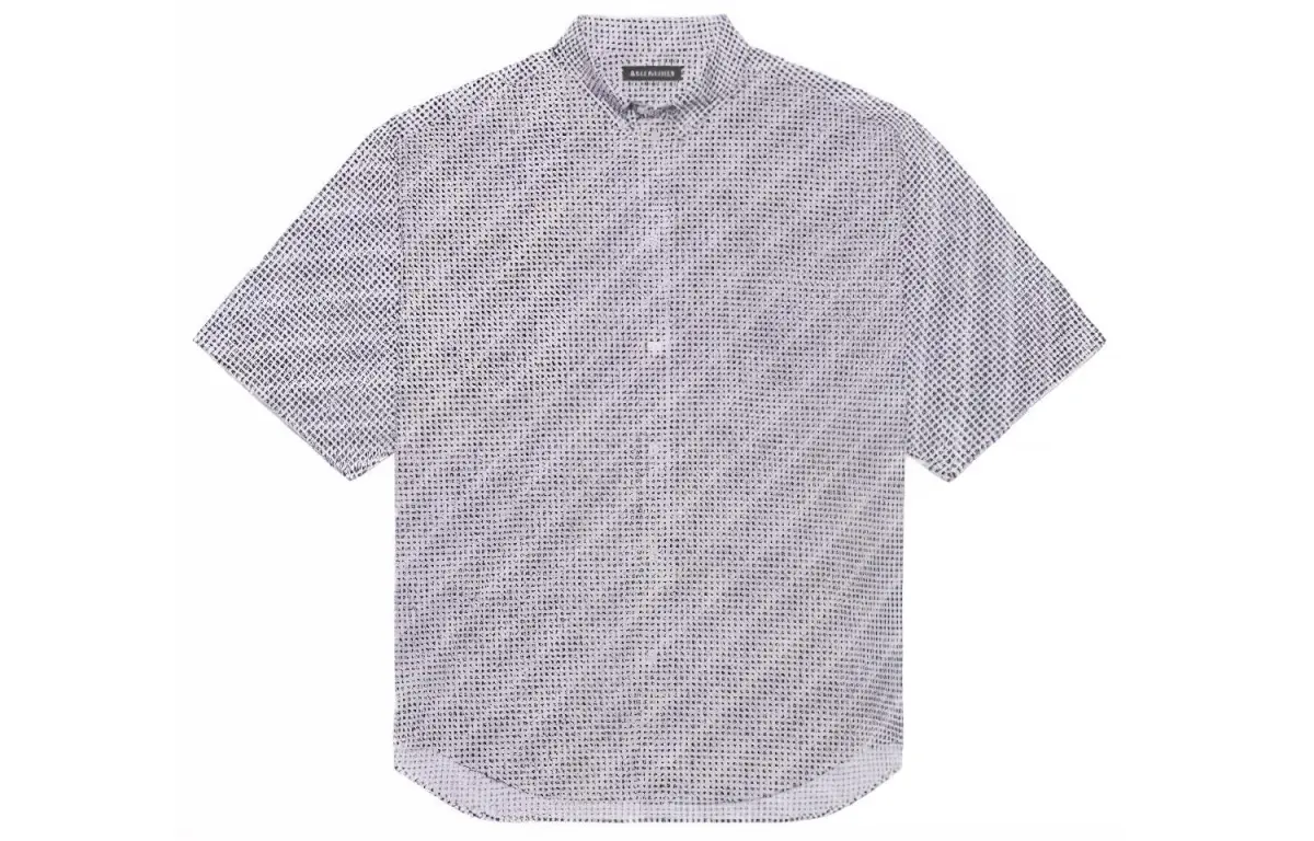 Balenciaga Shirts Men's Gray Pointed Collar Moderate Shirt