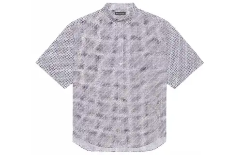 Balenciaga Shirts Men's Gray Pointed Collar Moderate Shirt