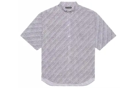 Balenciaga Shirts Men's Gray Pointed Collar Moderate Shirt