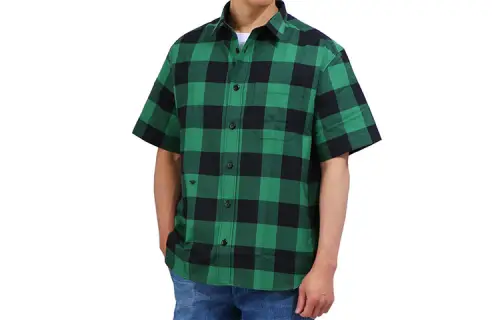 DIOR Quarterly New Products Shirts Men's Green Square Collar Moderate Shirt