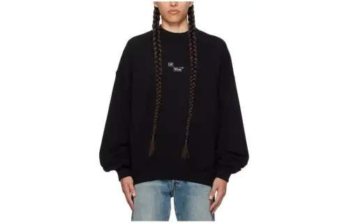 OFF WHITE Sweatshirt, Loose Fit Men's Black