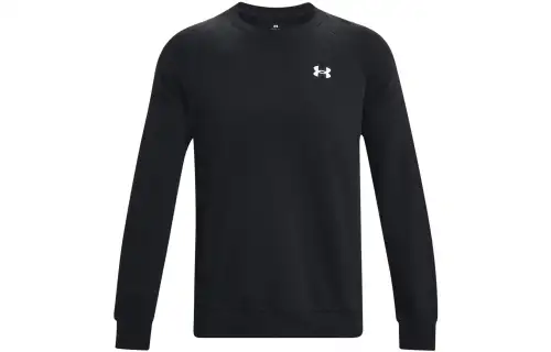 Under Armour Rival Fleece Sweatshirts Men's Black Crew Neck Thickened Regular