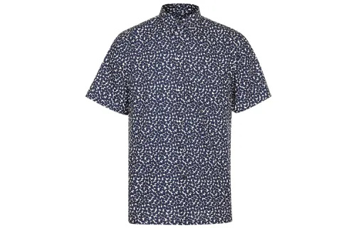 PRADA Shirts Men's Dark Blue Pointed Collar Moderate Shirt