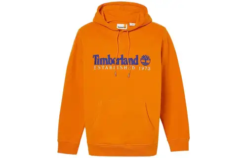 Timberland Sweatshirts Unisex Orange Hooded Moderate Regular