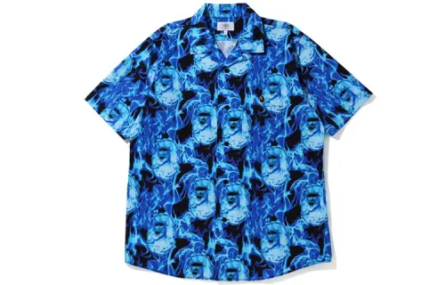 Bape Flame Open Collar Shirt