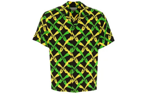 Bottega Veneta Shirts Men's Green V Neck Moderate Other