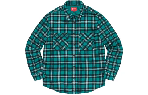 Supreme Arc Logo Quilted Flannel Shirt