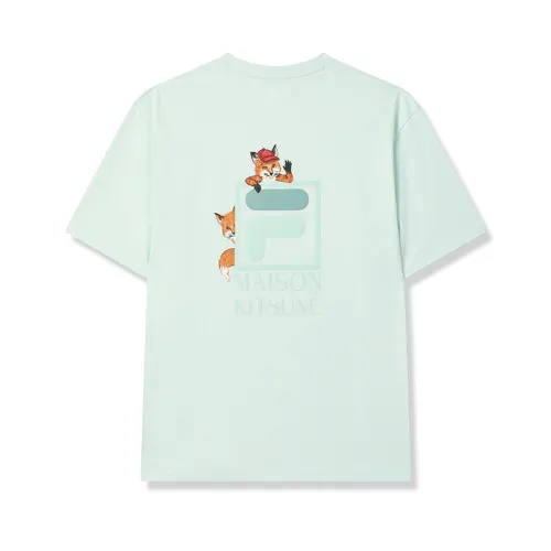 FILA x Maison Kitsune Little Fox T Shirt Unisex Light Verdant Green