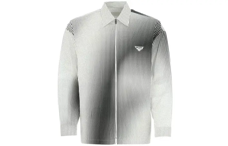 PRADA Shirts Men's White Lapel Moderate Shirt