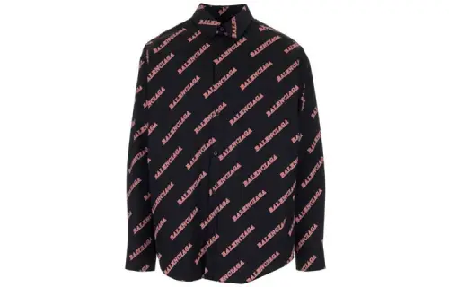 Balenciaga Shirt Regular Fit Men's Black