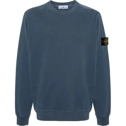STONE ISLAND Logo Patch Crewneck Sweatshirt