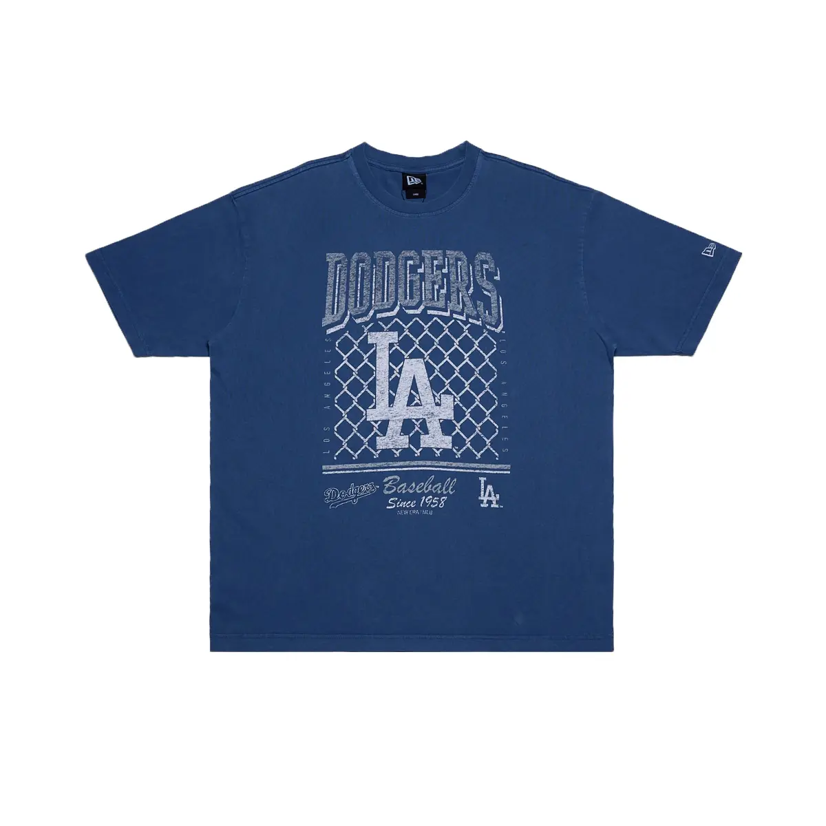 New Era Print Collection Short Sleeved T Shirts Couple NY Unisex Blue