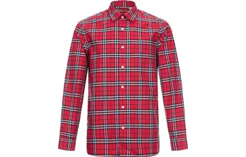 Burberry Plaid Shirt Men's Bright Red